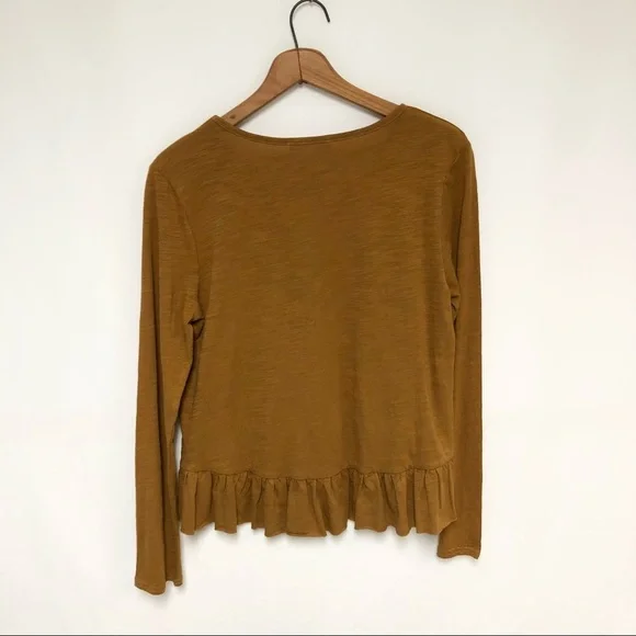 NWT Boutique LoveRiche Ruffle Long Sleeve Top Sz S - Picture 5 of 8